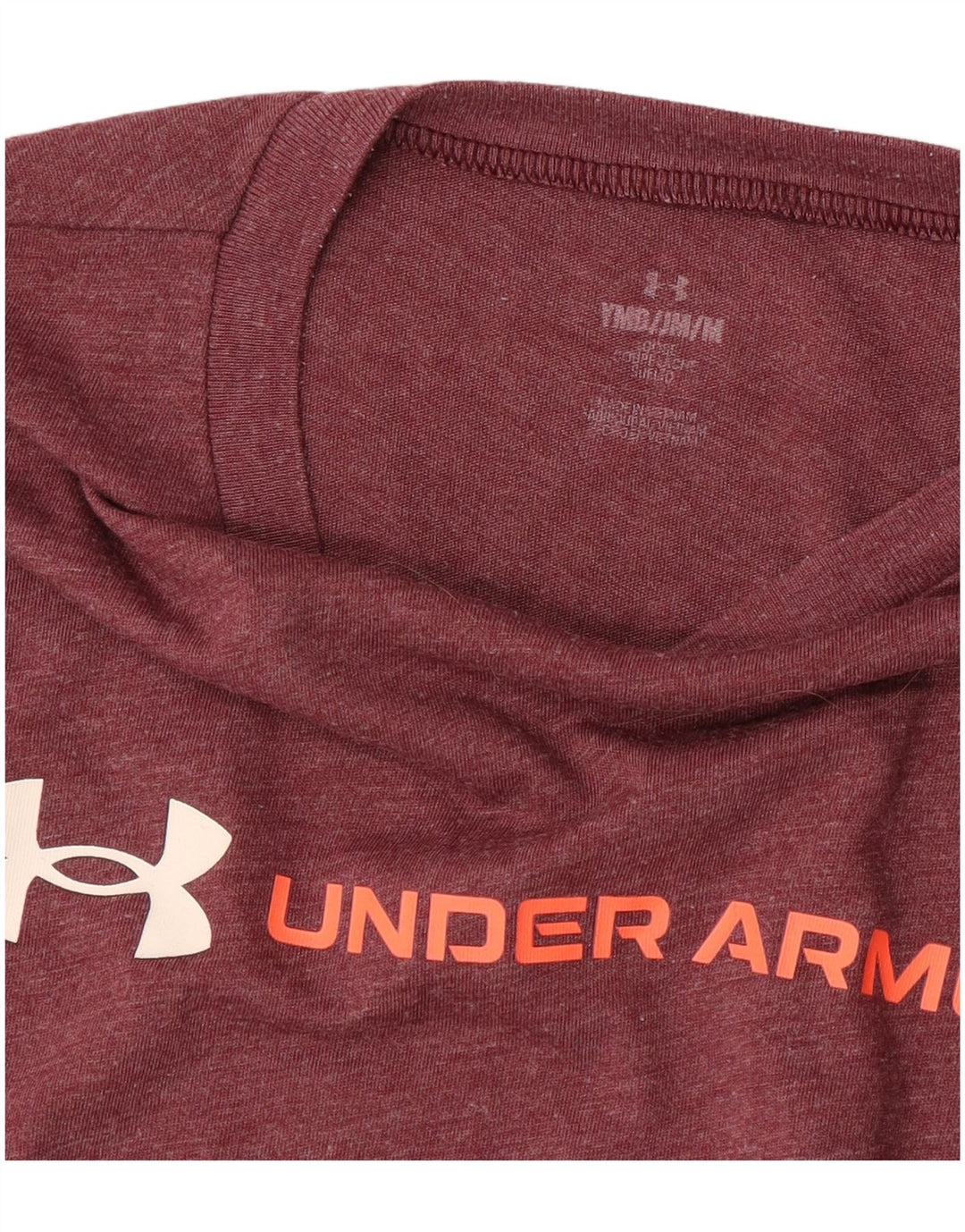 UNDER ARMOUR Grafisches T-Shirt-Oberteil für Jungen, 9–10 Jahre, mittleres Burgunderrot