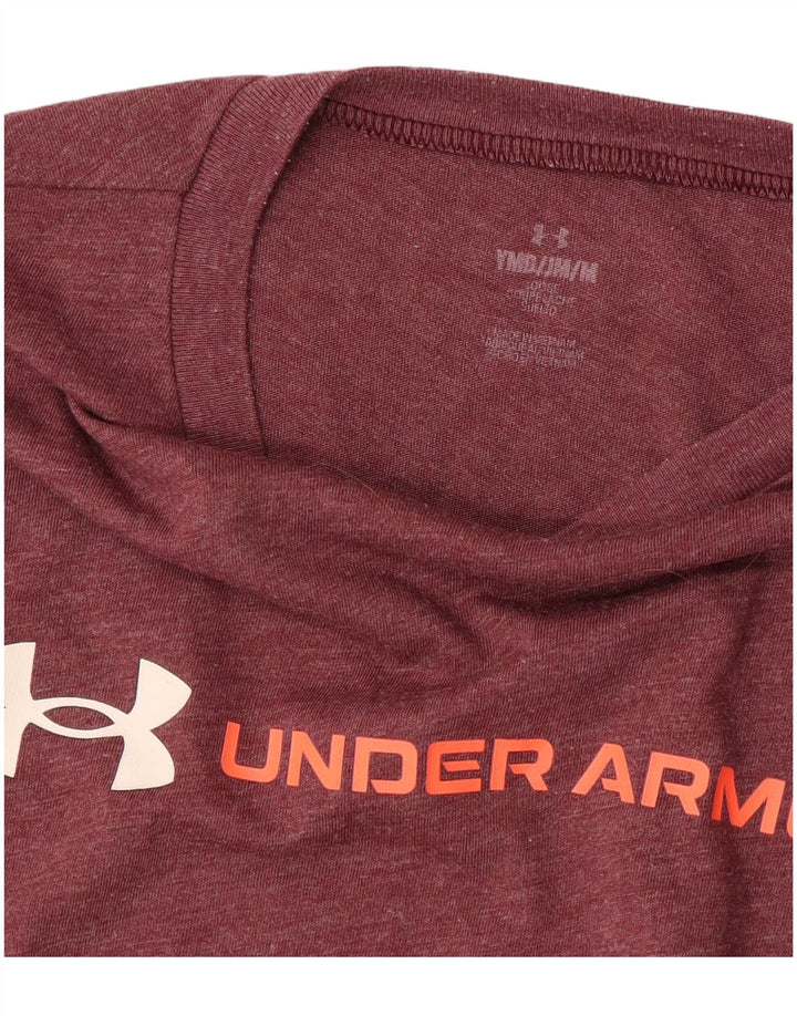 UNDER ARMOUR Grafisches T-Shirt-Oberteil für Jungen, 9–10 Jahre, mittleres Burgunderrot