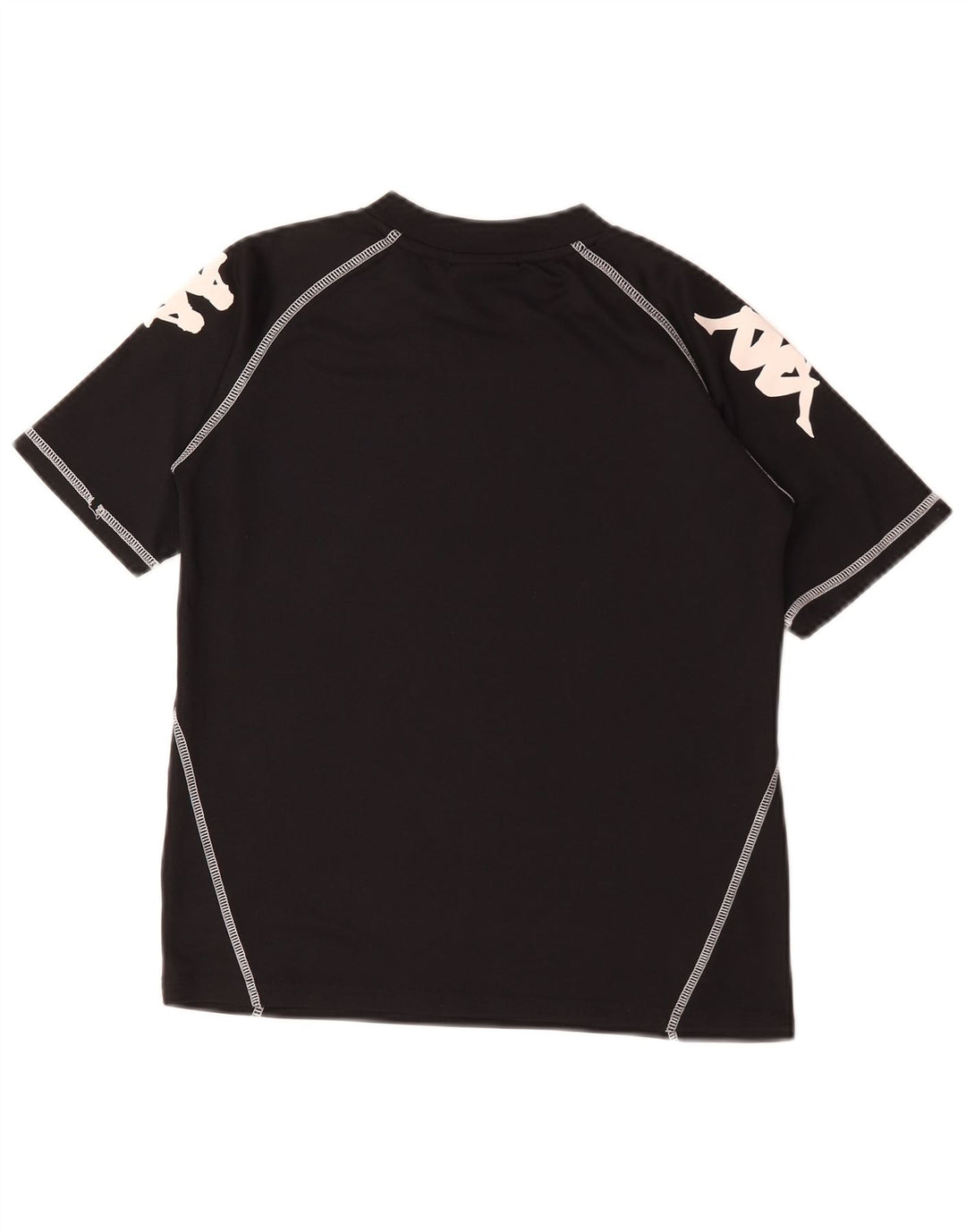 Kappa Jungen-T-Shirt mit Grafik, 11–12 Jahre, schwarzes Polyester