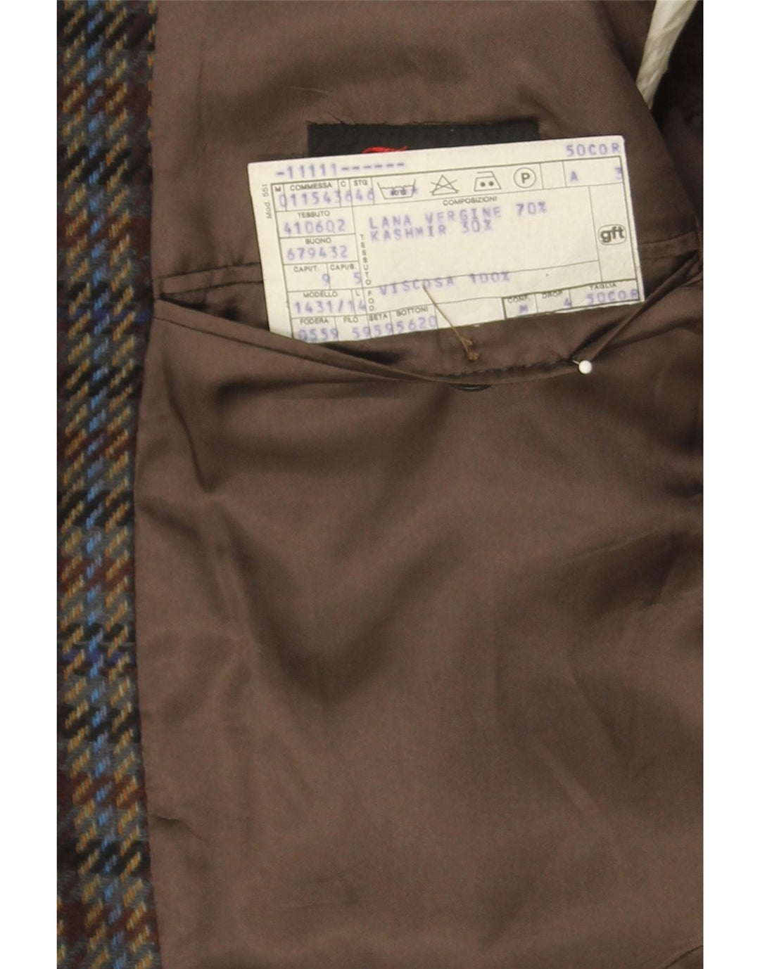 FACIS Mens 2 Button Blazer Jacket IT 50 Large Grey Check Virgin Wool Vintage Facis and Second-Hand Facis from Messina Hembry 