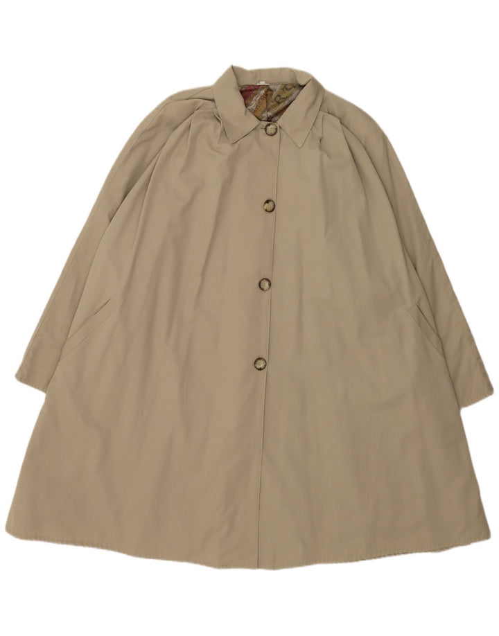 Vintage Damen Übergroßer Trenchcoat UK 10 Small Beige Baumwolle