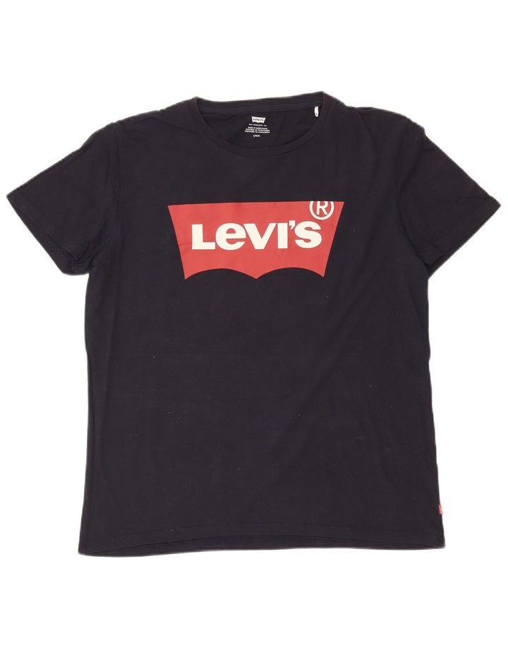 Levi's Herren-T-Shirt mit Grafik, Größe L, Marineblau