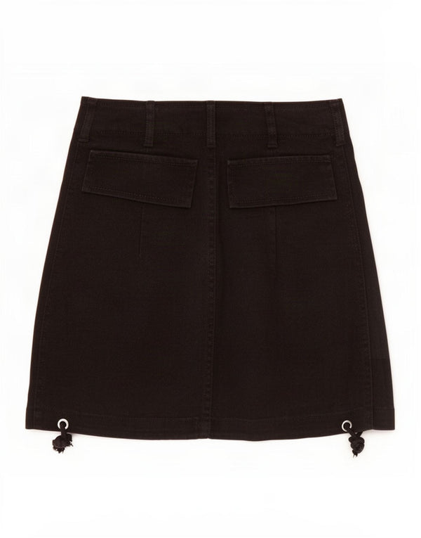 Zara Damen Jeans-Cargorock XS W24 Schwarz