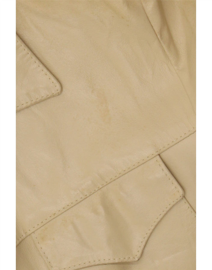 Bayside Herren-Lederjacke, UK 40, großes beiges Leder