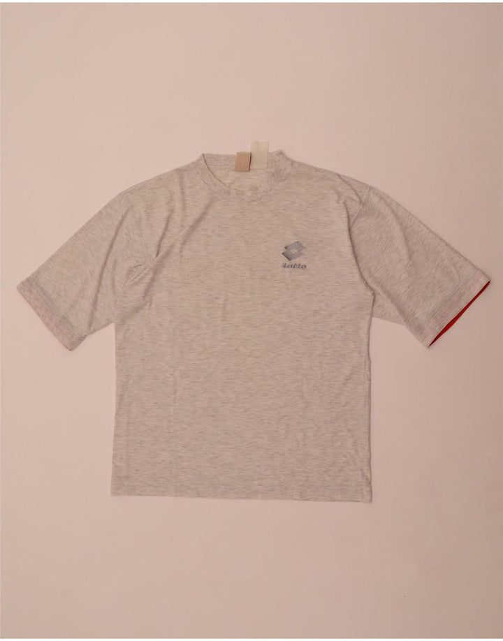 Lotto Herren Grafik-T-Shirt-Oberteil Mittelgrau meliert