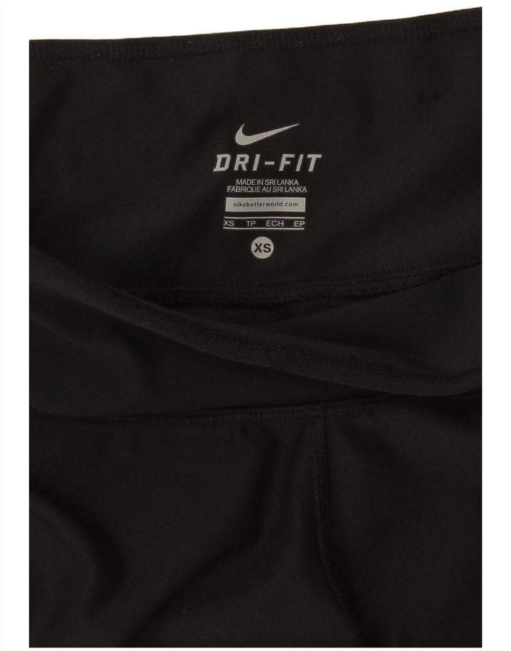 Nike Damen Dri Fit Leggings UK 6 XS Schwarz