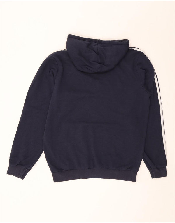 Adidas Herren Kapuzenpullover aus mittelblauer, marineblauer Baumwolle