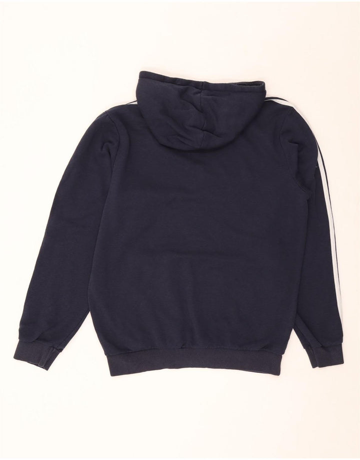 Adidas Herren Kapuzenpullover aus mittelblauer, marineblauer Baumwolle