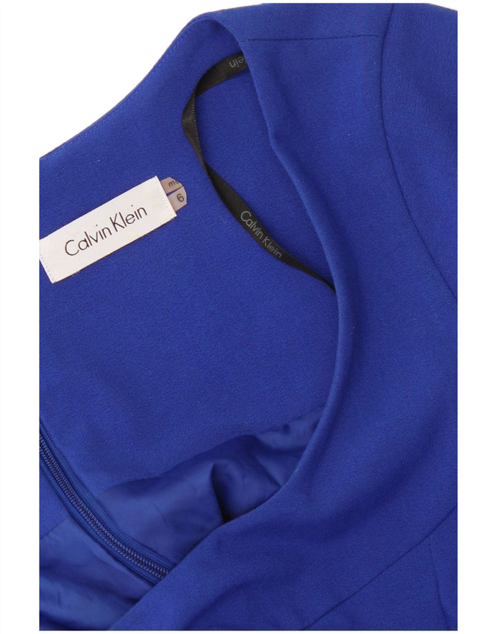 Calvin Klein Damen A-Linien-Kleid US 6 Mittelblau