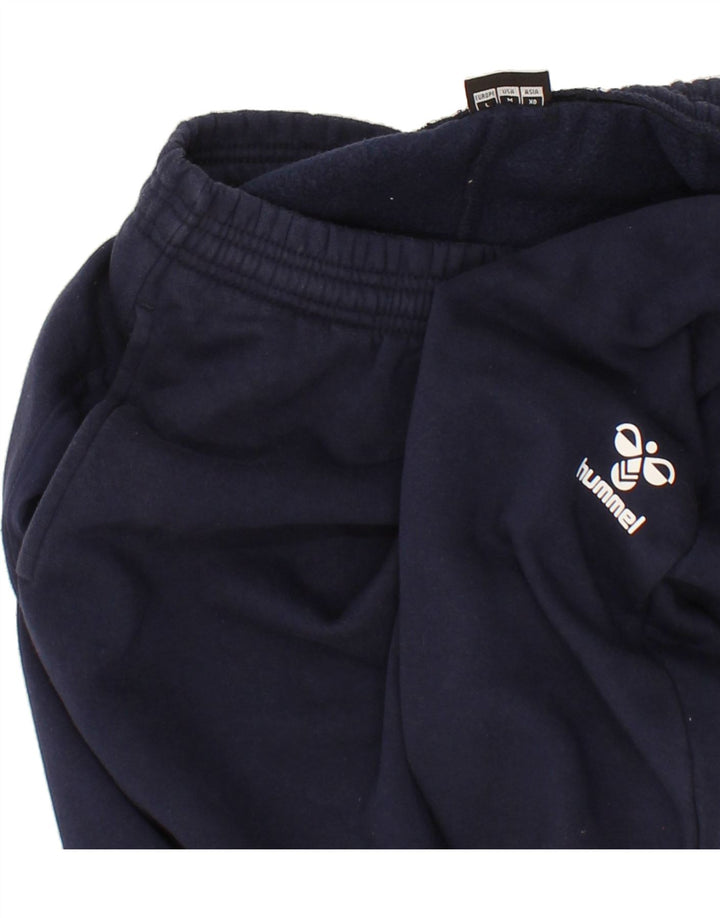 HUMMEL Womens Tracksuit Trousers Joggers Large Navy Blue Cotton Vintage Hummel and Second-Hand Hummel from Messina Hembry 