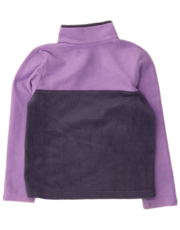 Columbia Fleece-Pullover für Mädchen, 10–11 Jahre, Mittelviolett, Farbblock