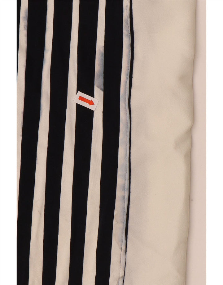 GIANFRANCO FERRE Womens Sundress IT 40 Small Black Striped Viscose