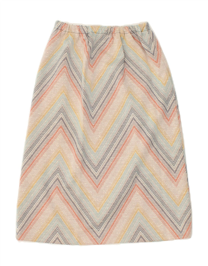 VINTAGE Womens Midi Skirt W26 Small  Multicoloured Chevron Vintage Vintage and Second-Hand Vintage from Messina Hembry 