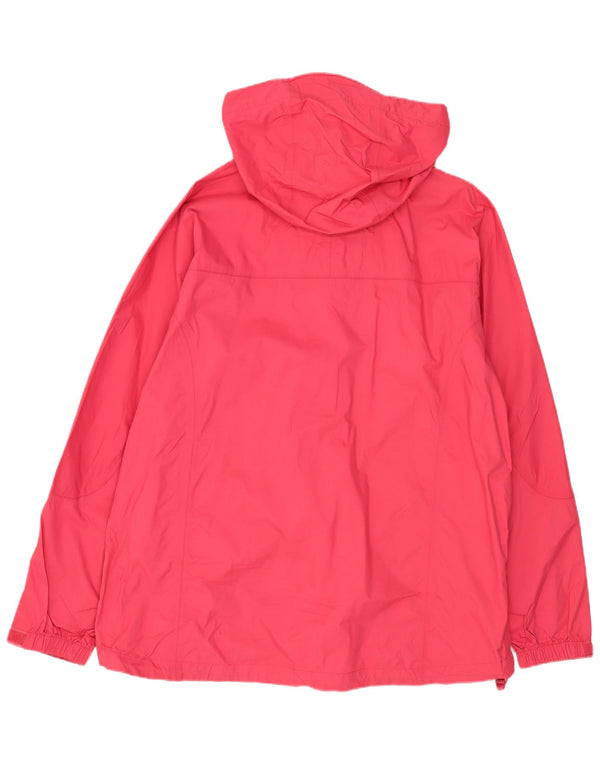 L.L.Bean Damen-Regenjacke mit Kapuze, UK 16, Größe L, rosa, Nylon