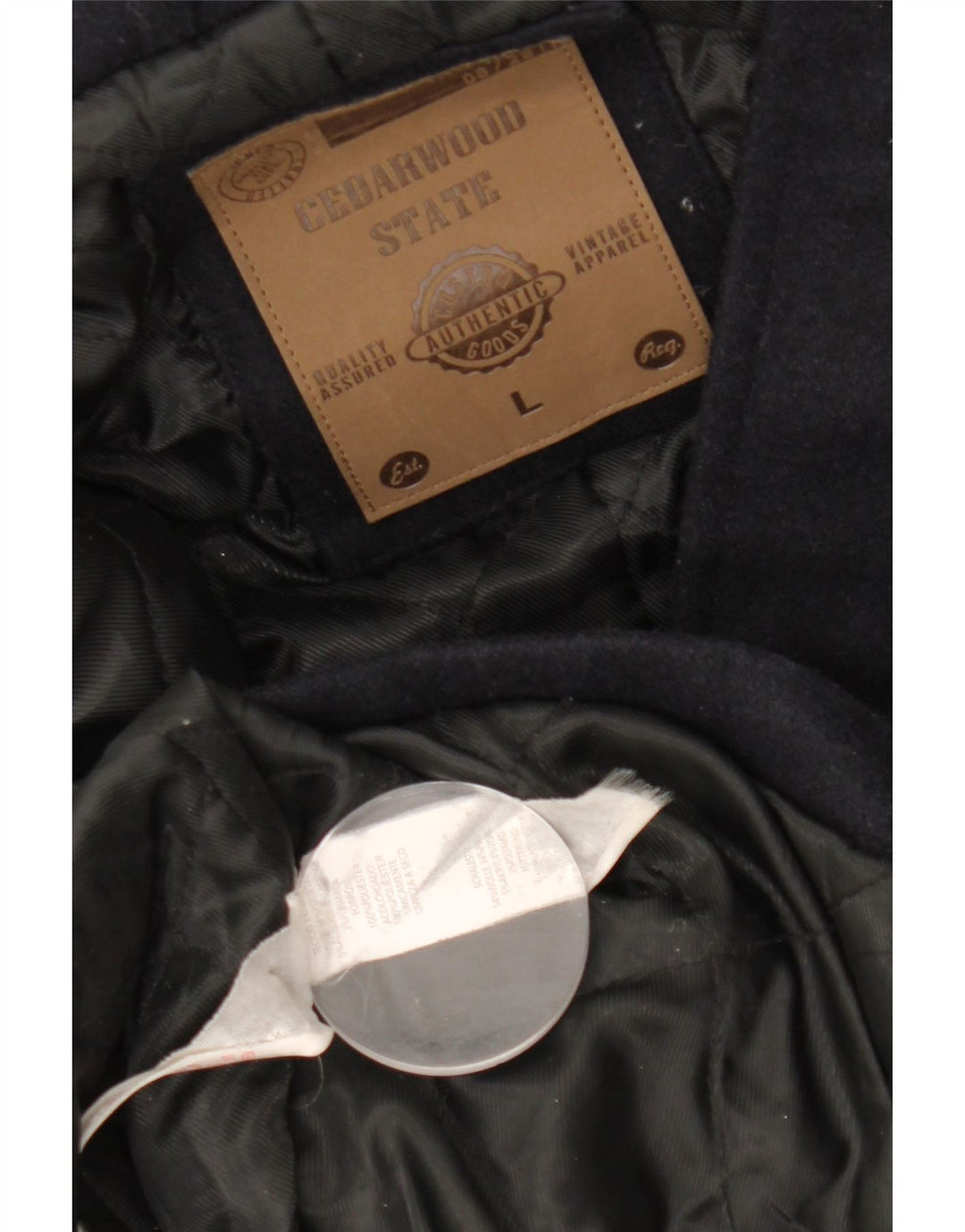 CEDARWOOD STATE Herren-Dufflecoat mit Kapuze, UK 40, Größe L, Marineblau, Polyester