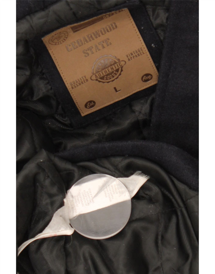 CEDARWOOD STATE Herren-Dufflecoat mit Kapuze, UK 40, Größe L, Marineblau, Polyester