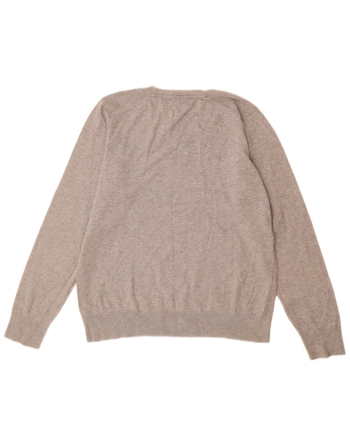 Marks & Spencer Damen Autograph V-Ausschnitt Pullover Pullover UK 14 Mittelgrau
