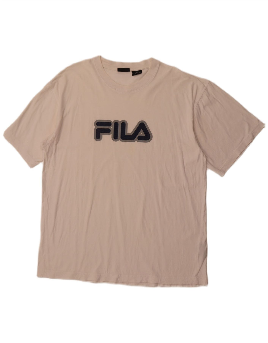 FILA Herren Grafik-T-Shirt-Oberteil XL aus weißer Baumwolle