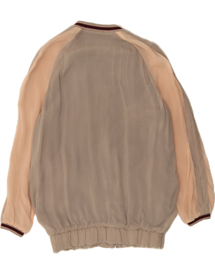 ZARA Womens Oversized Bomber Jacket UK 6 XS Beige Colourblock Vintage Zara and Second-Hand Zara from Messina Hembry 