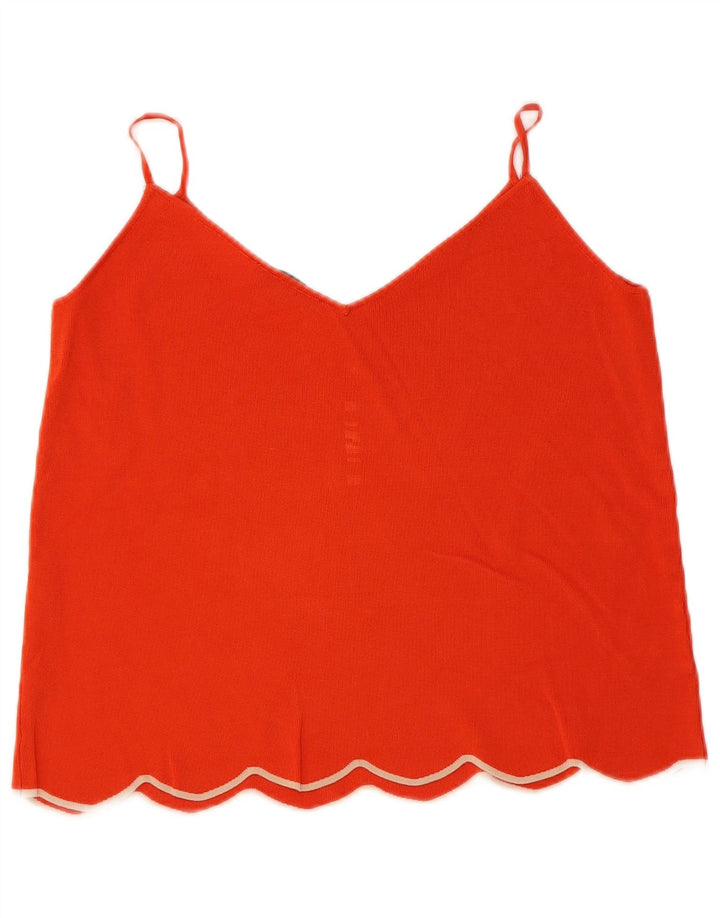 Zara Damen Cami Top UK 12 Mittelrot