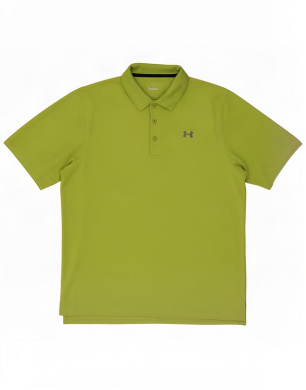 Under Armour Mens Polo Shirt XL Green Polyester