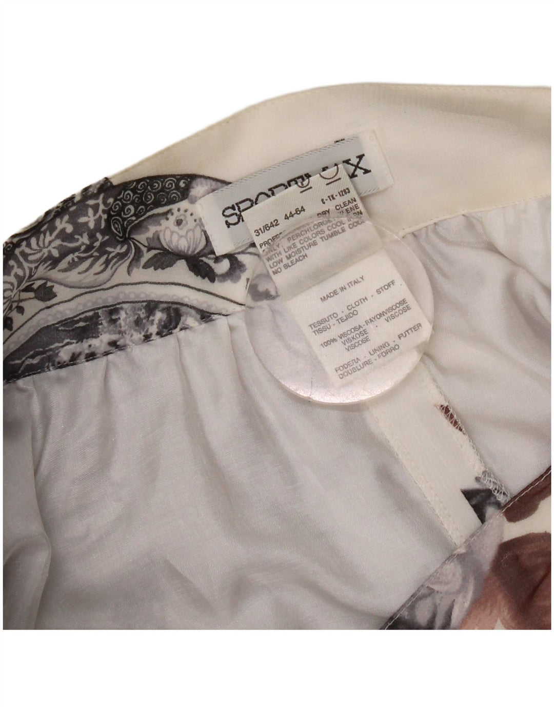 Sportmax Womens Abstract Pattern Mini Flared Rock UK 14 Medium W28 Weiß