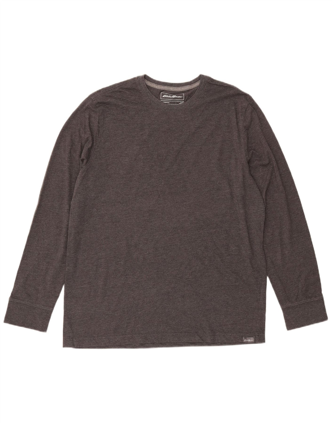 EDDIE BAUER Herren-Top, langärmelig, groß, graue Baumwolle