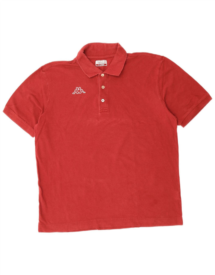 KAPPA Herren Poloshirt XL Rot Baumwolle