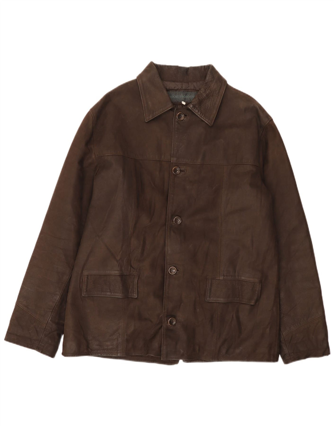 VINTAGE Herren Lederjacke IT 48 Mittelbraunes Leder