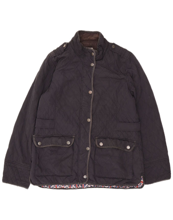 Crew Clothing Damen Militär-Steppjacke UK 16 Large Marineblau