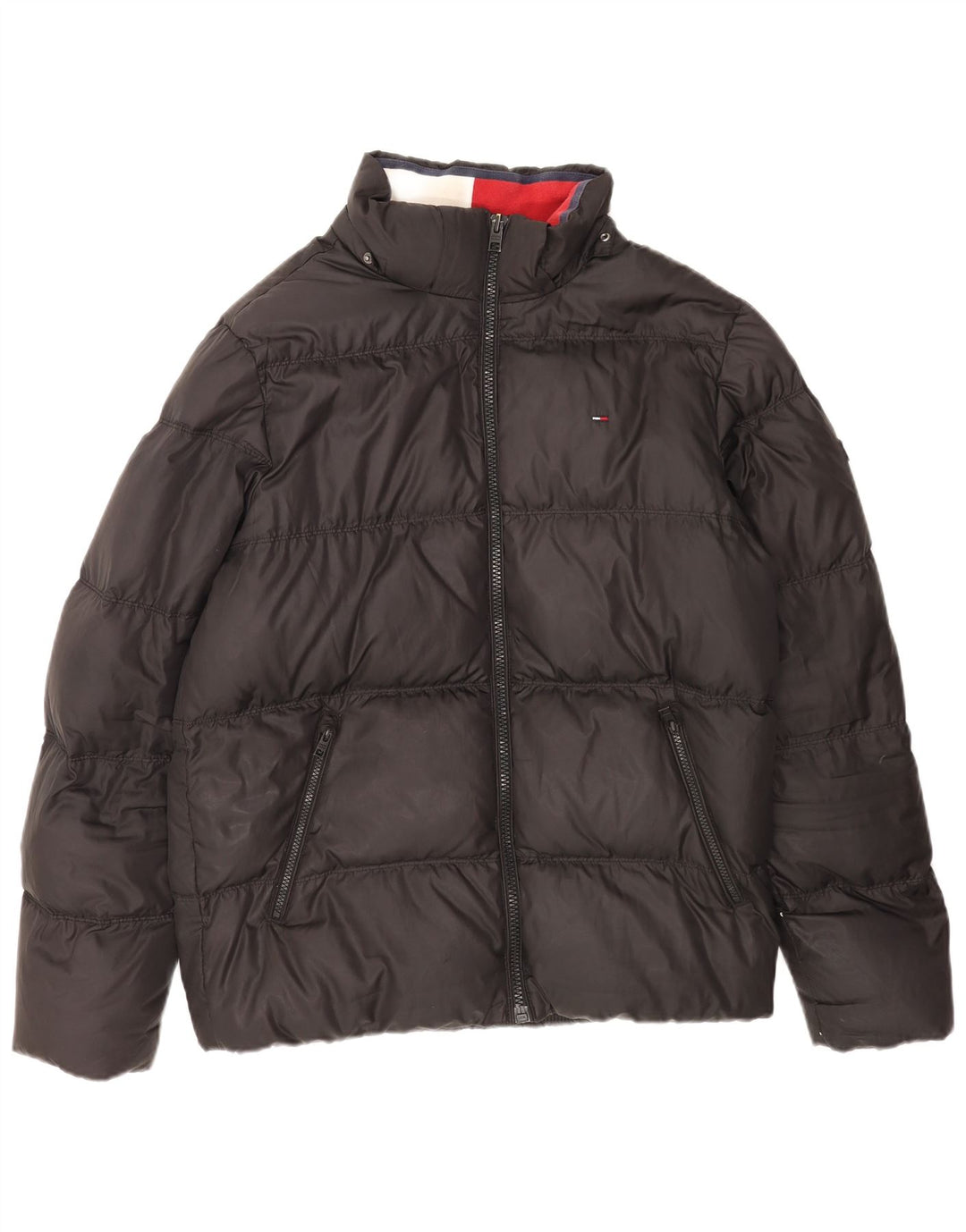 Tommy Hilfiger Herren Wattierte Jacke UK 42 XL Schwarz Polyester