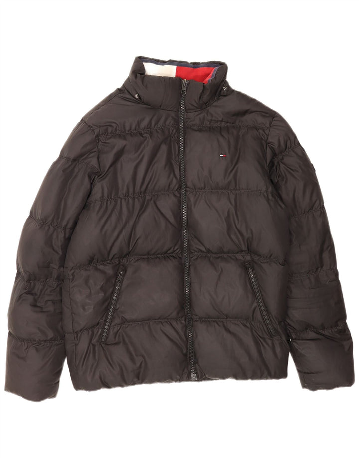 Tommy Hilfiger Herren Wattierte Jacke UK 42 XL Schwarz Polyester
