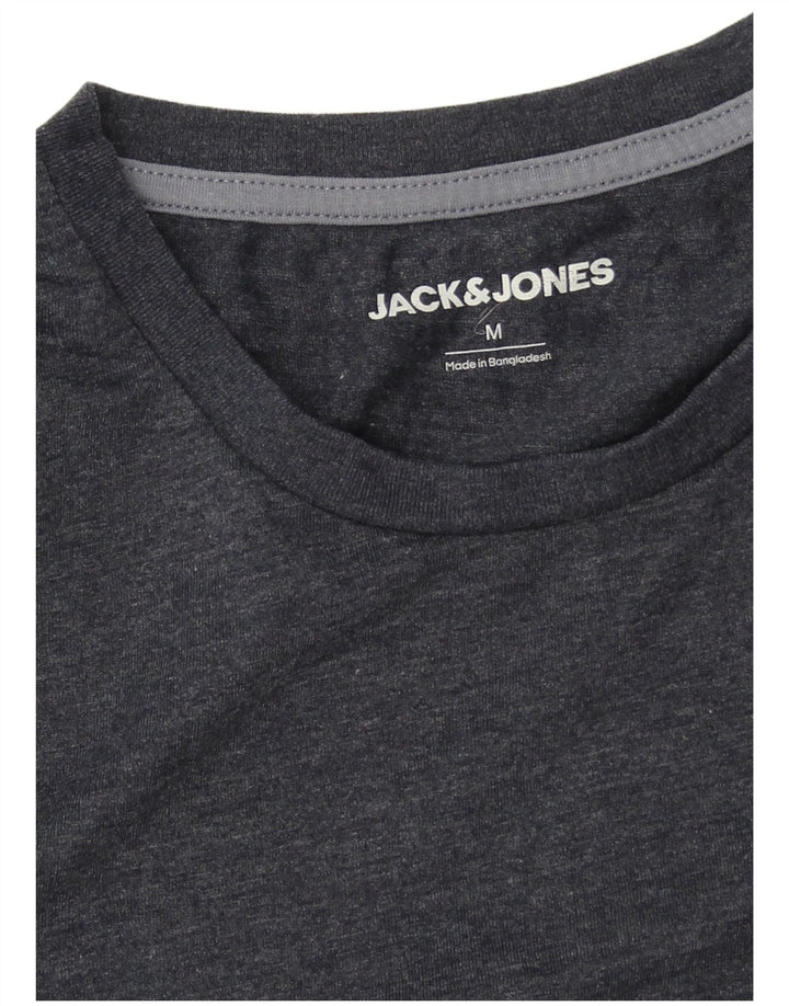 Jack & Jones Herren-T-Shirt-Oberteil aus Baumwolle in mittlerem Marineblau