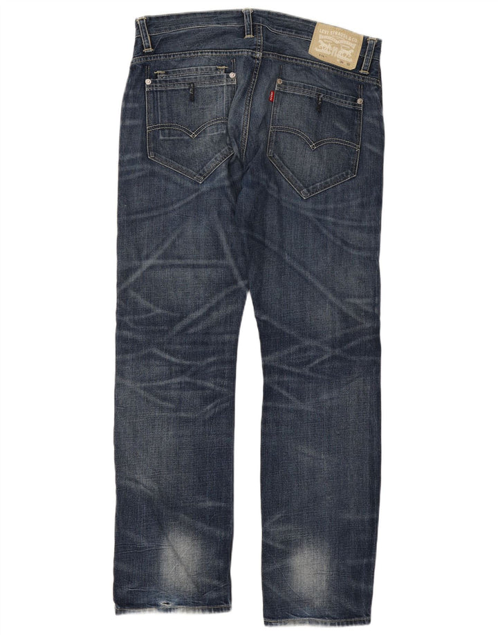 Levi's Herren 514 Straight Jeans W34 L32 Blaue Baumwolle