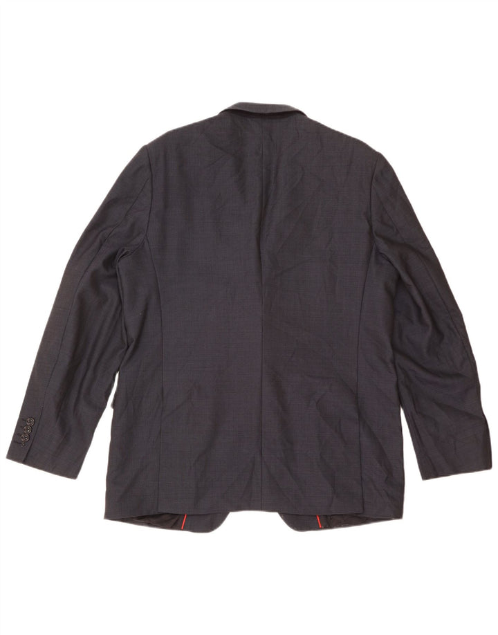 Burberry Herren-Blazer mit 2 Knöpfen, Größe 54, groß, marineblaue Schurwolle