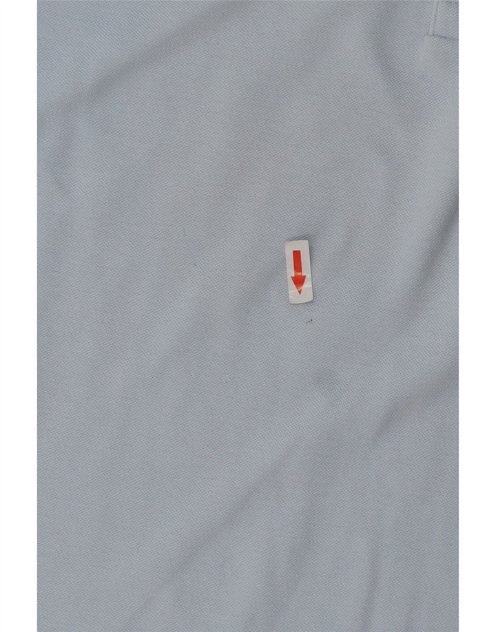 Lacoste Herren-Poloshirt, Größe 4, mittelblaue Baumwolle