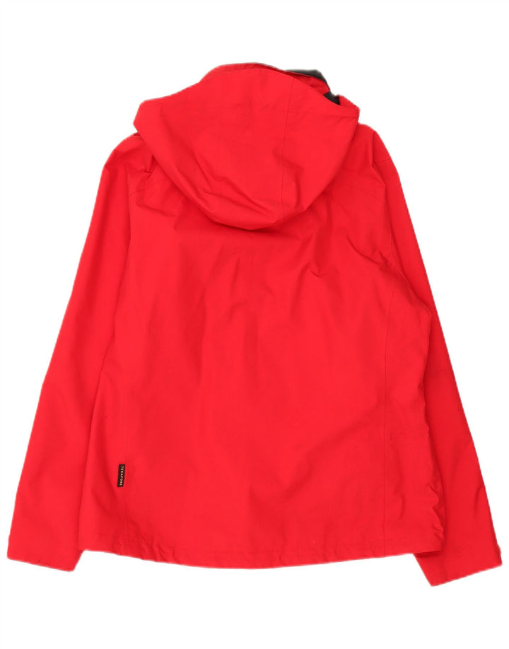 Jack Wolfskin Damen Windjacke mit Kapuze, UK 16, Größe L, Rot, Polyamid