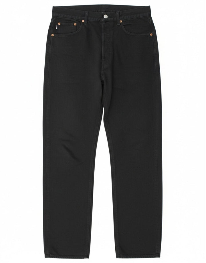 Replay Herren Tapered Jeans W32 L32 Schwarze Baumwolle