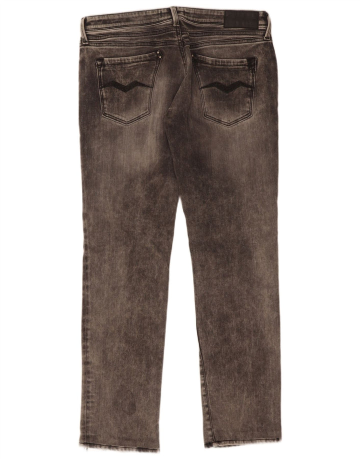 Replay Damen Jodey Slim Jeans W29 L29 Graue Baumwolle
