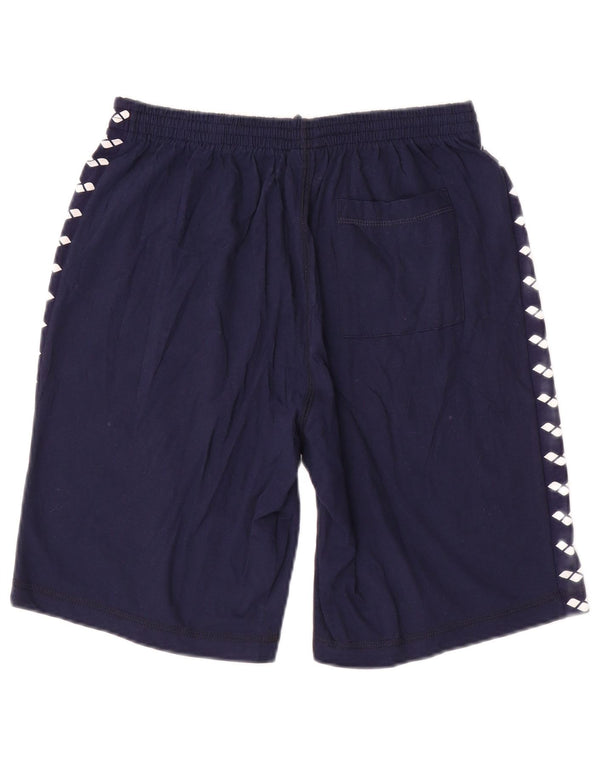 Arena Damen S.S. Lazio Graphic Sport Shorts UK 18 XL Marineblau Baumwolle