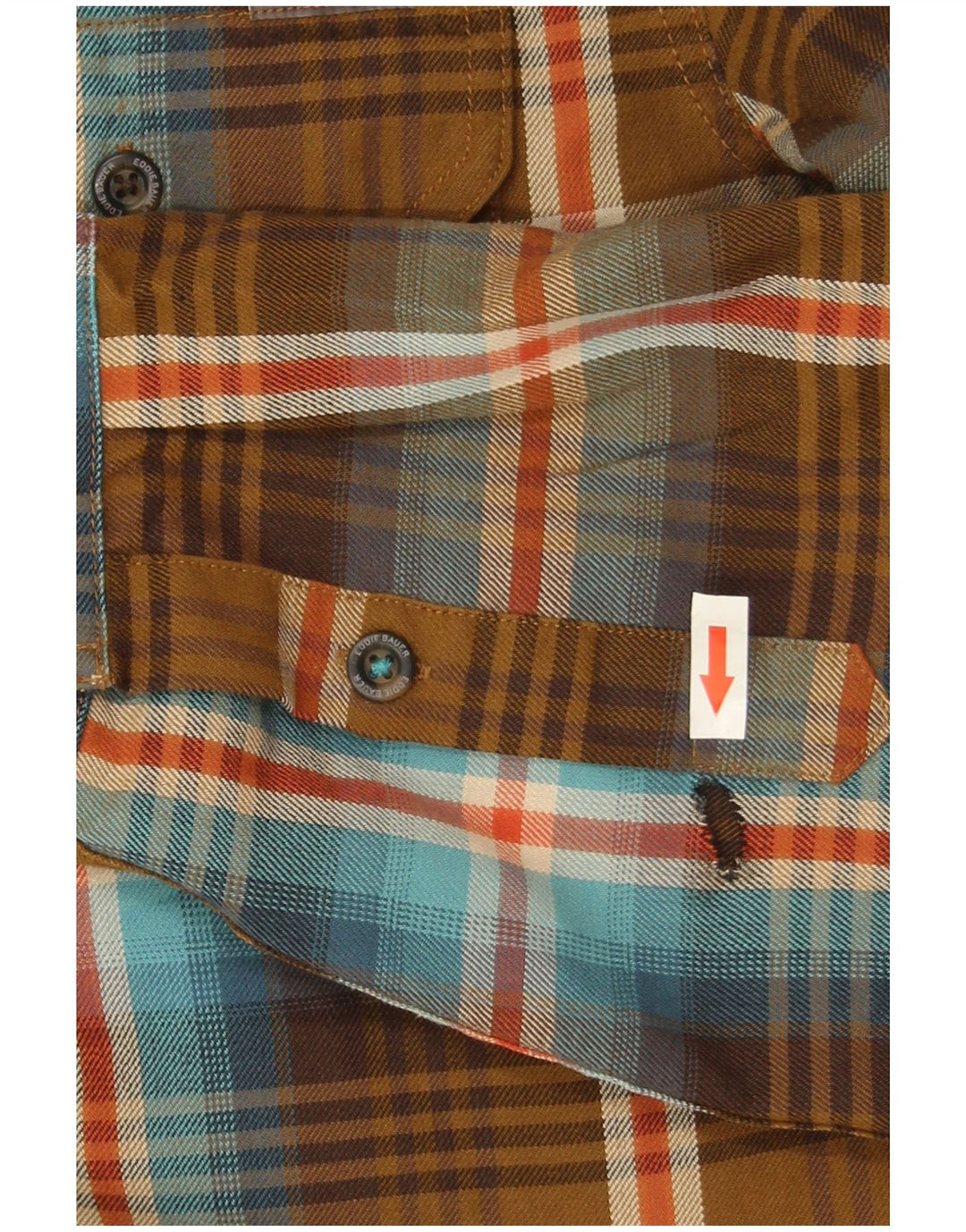 Eddie Bauer Herren-Flanellhemd mit klassischer Passform, groß, braun kariert, Polyester