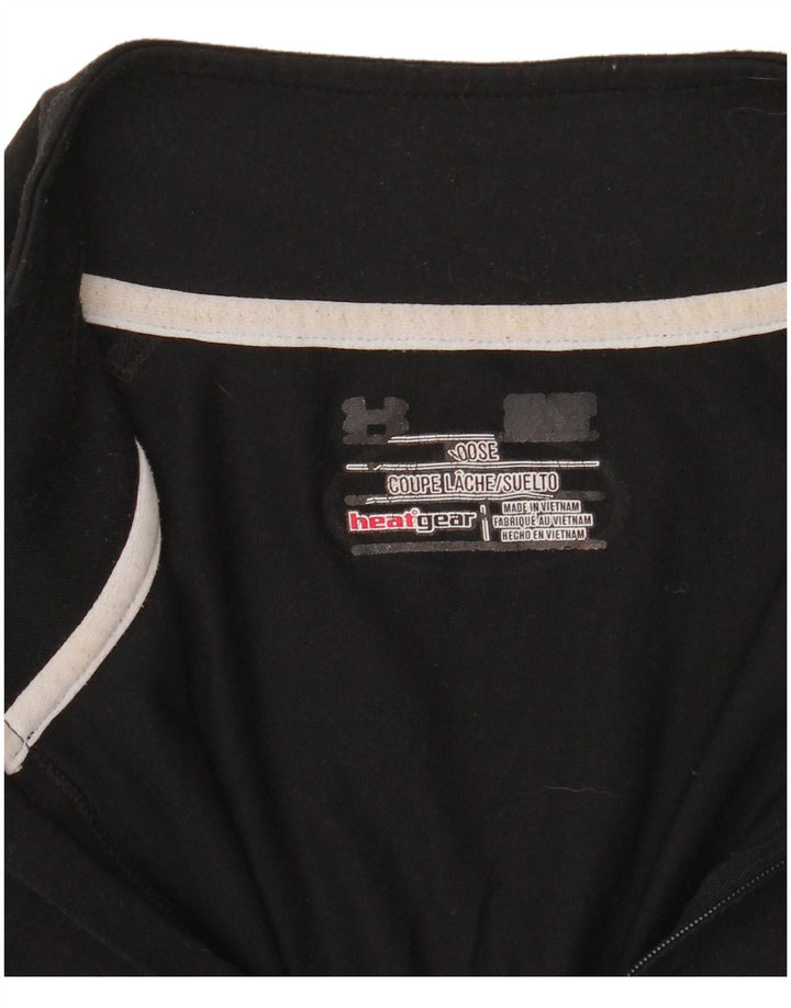 Under Armour Herren Heat Gear Pullover-Trainingsoberteil mit Reißverschluss, Mittelschwarz