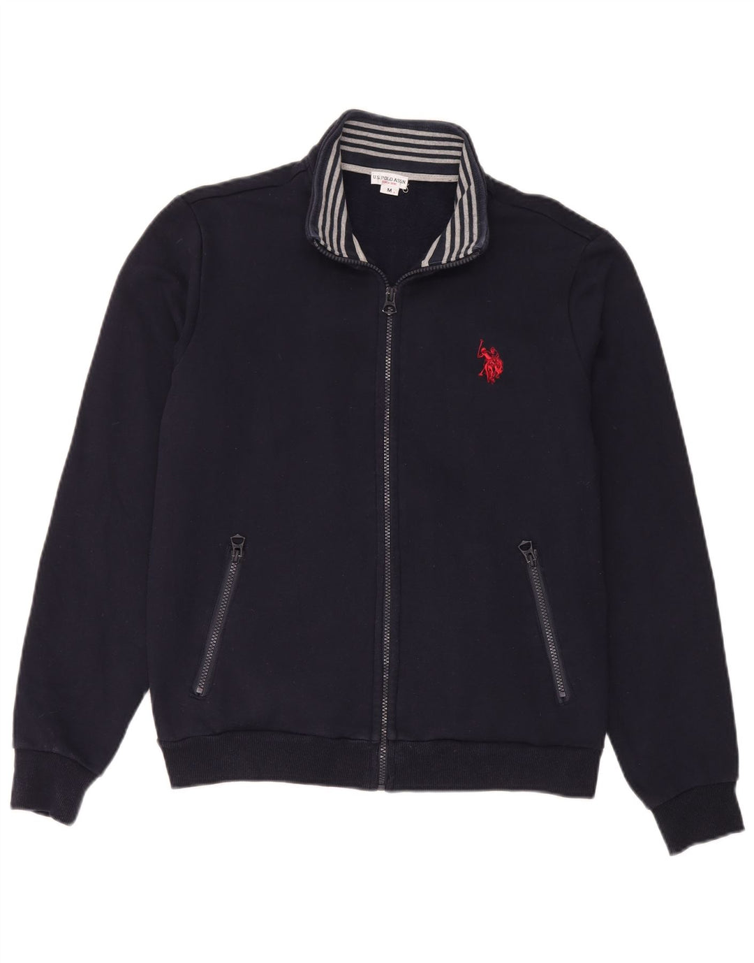 U.S. Polo Assn. Herren-Trainingsanzug-Oberteil mit Grafik, mittleres Marineblau