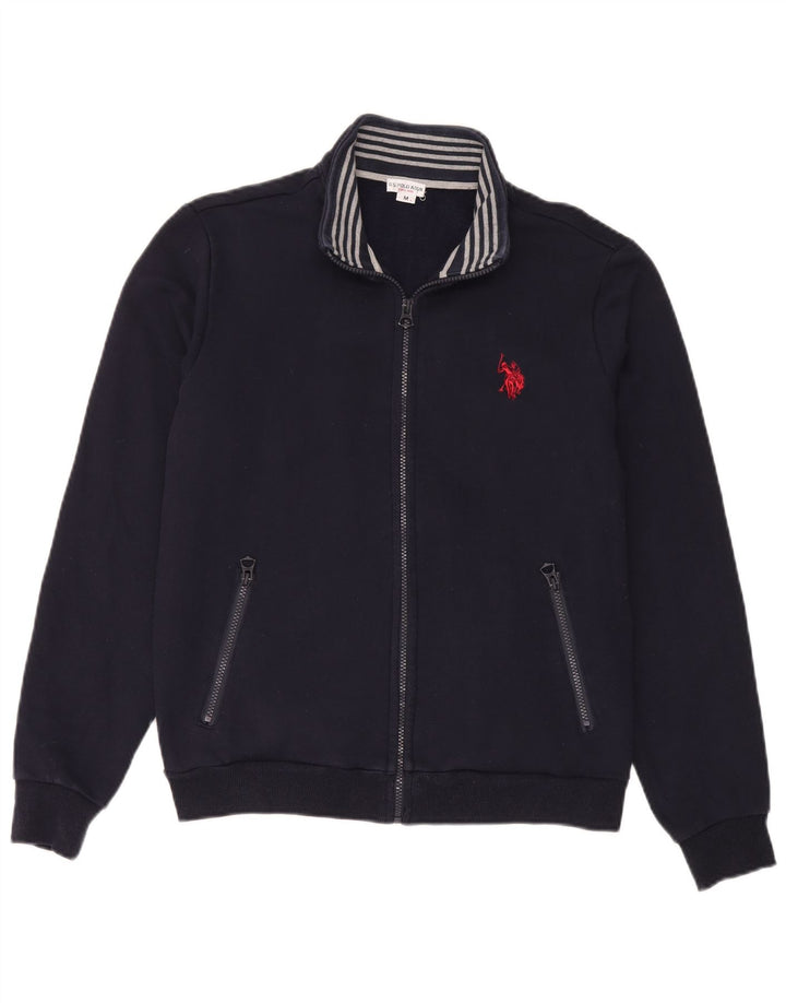 U.S. Polo Assn. Herren-Trainingsanzug-Oberteil mit Grafik, mittleres Marineblau