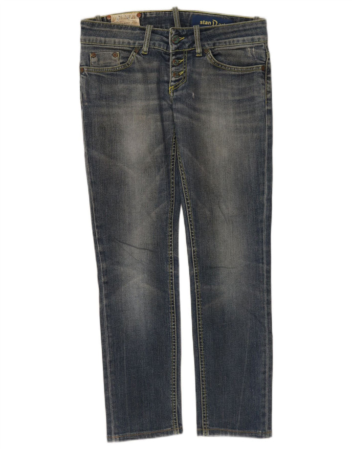 Dondup Damen Straight Jeans W29 L28 Blaue Baumwolle