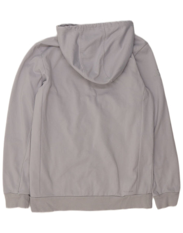 Adidas Herren Zip Hoodie Pullover Mittelgraues Polyester