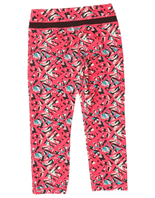 Puma Damen Capri-Leggings UK 8 Small Pink Geometrisch