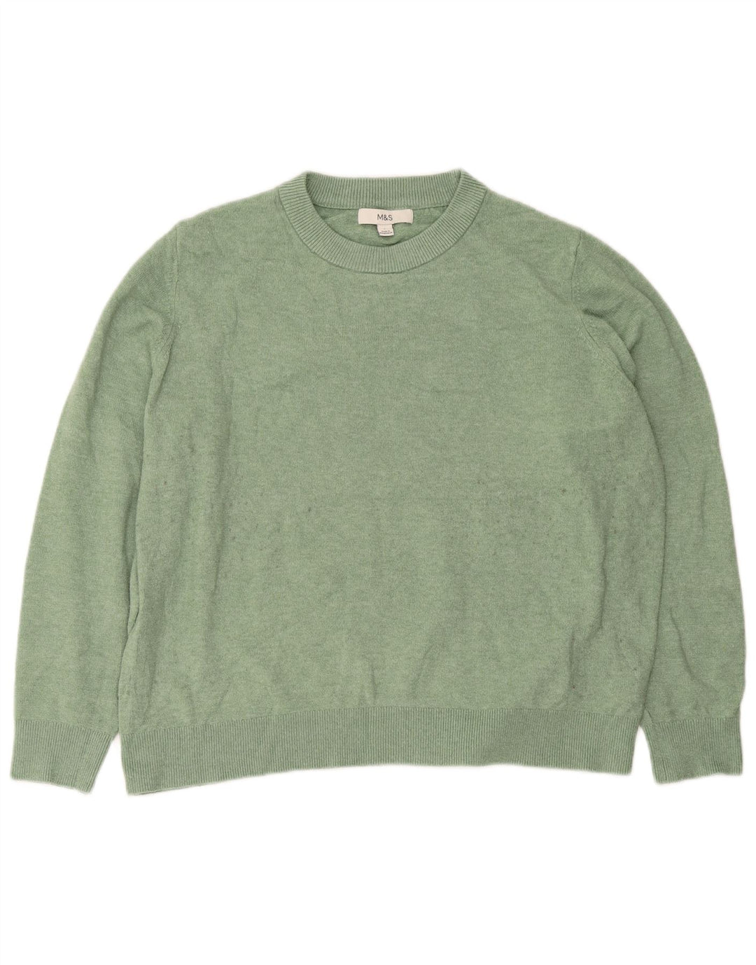 Marks & Spencer Damen-Pullover, übergroß, Rundhalsausschnitt, Gr. 40, Gr. Grün