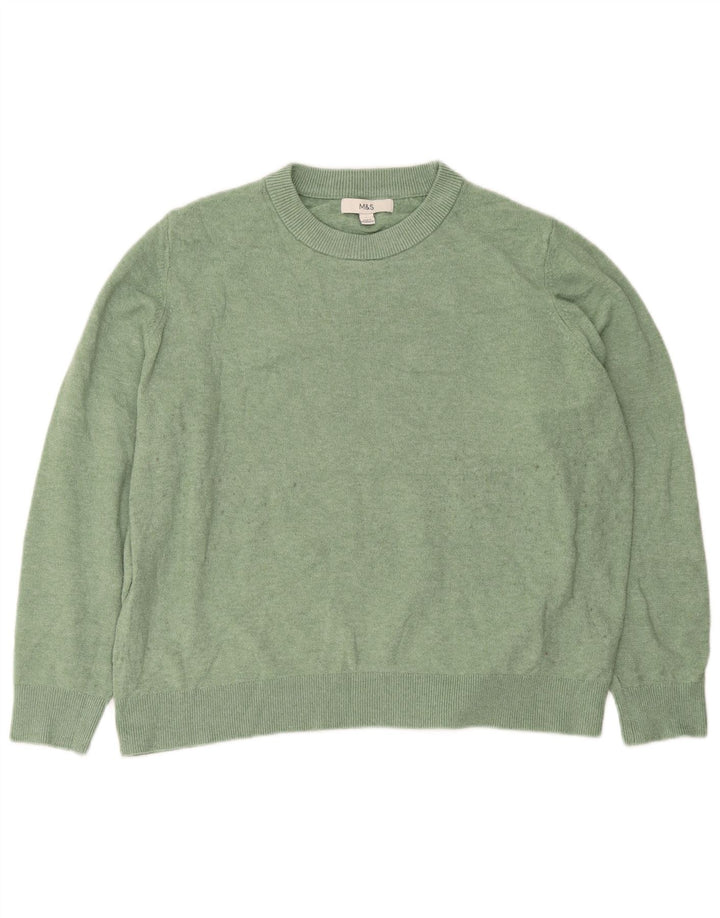 Marks & Spencer Damen-Pullover, übergroß, Rundhalsausschnitt, Gr. 40, Gr. Grün