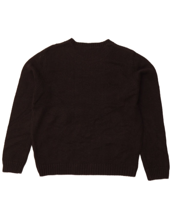 Zara Damen-Pullover mit Rundhalsausschnitt, Gr. 44, Größe L, Schwarz, Acryl